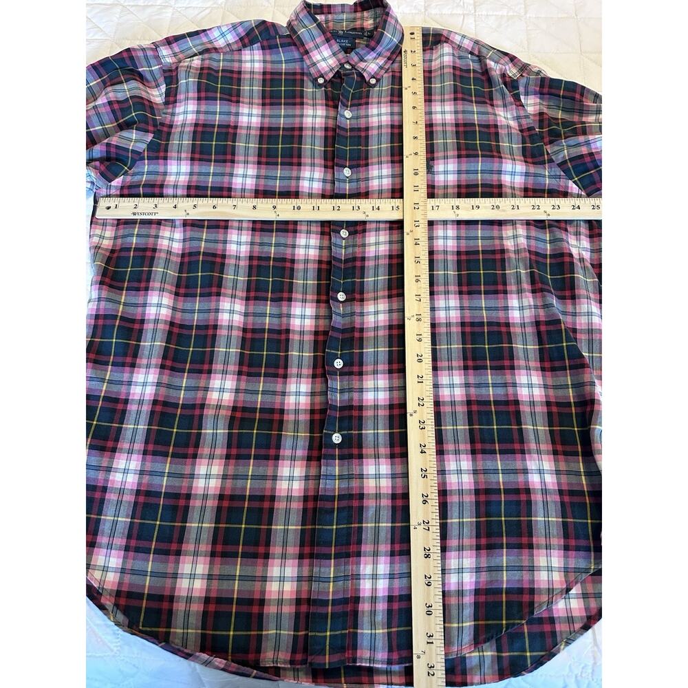 Ralph Lauren Blake Men’s Large Pink Plaid Button Down Shirt 100% Cotton - Picture 5 of 6